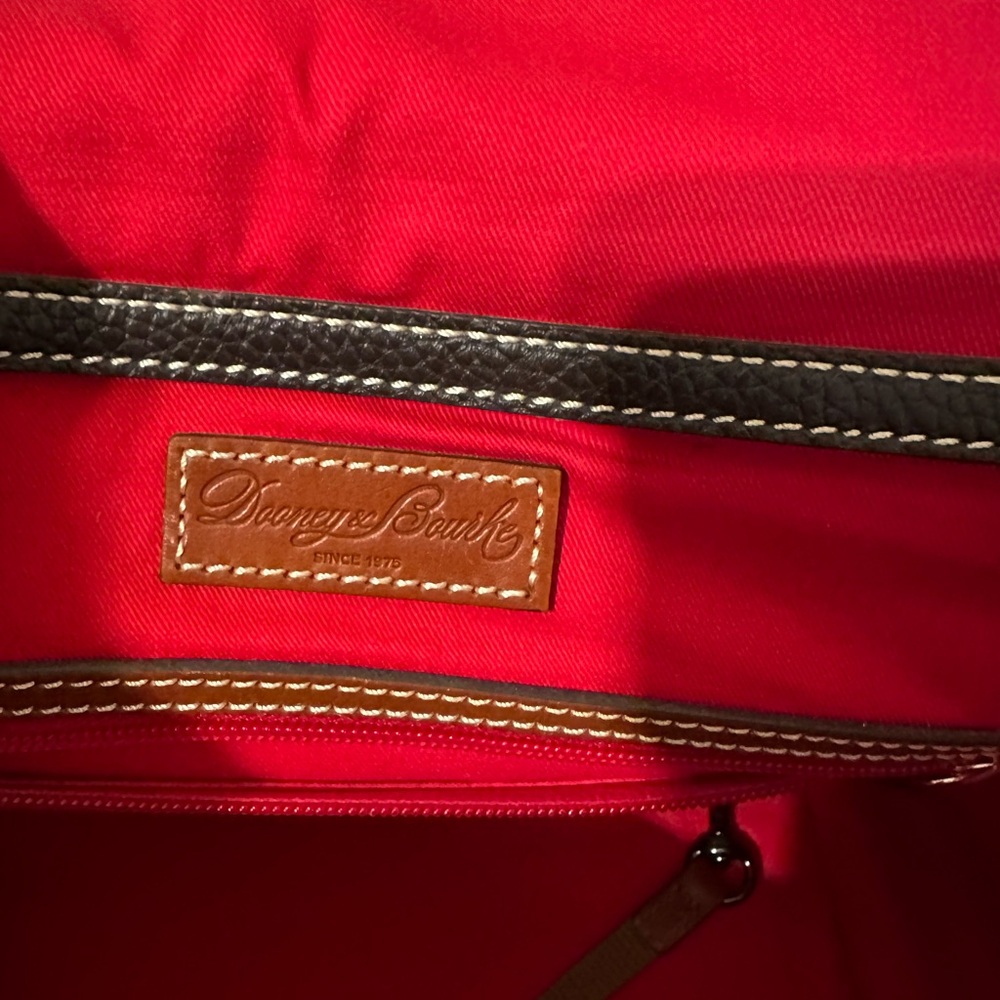 Dooney & Bourke Black and Tan Satchel - Picture 7 of 8